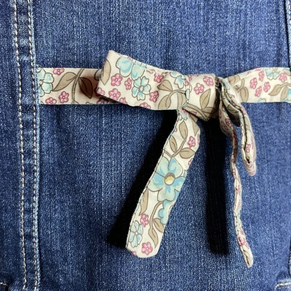 Genuine kids jean embroidered vest vintage denim vest